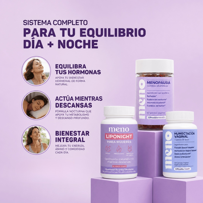 Pack Transformación Completa l MENO (gummies) + Liponight + Moisture