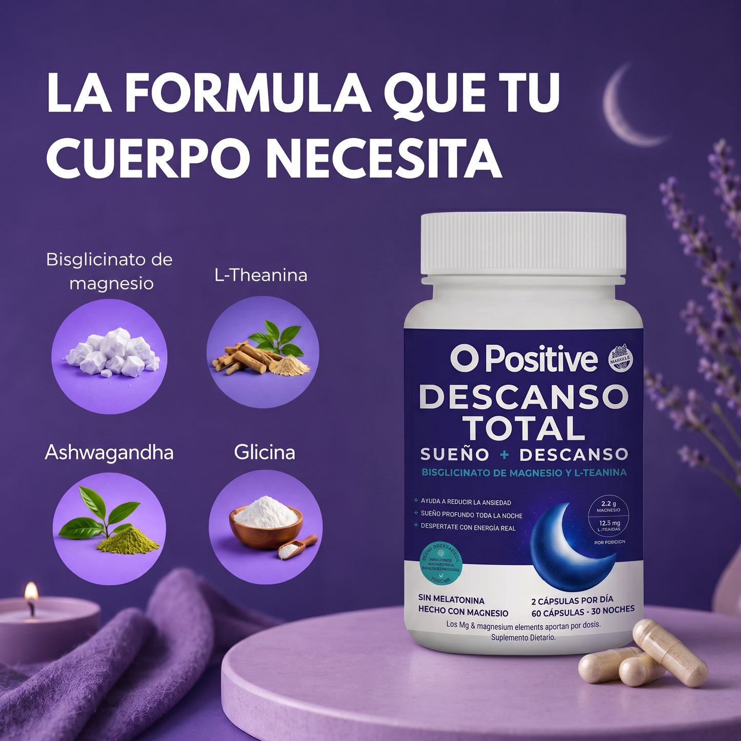 Descanso Total - Bisglicinato de Magnesio + Sueño Reparador