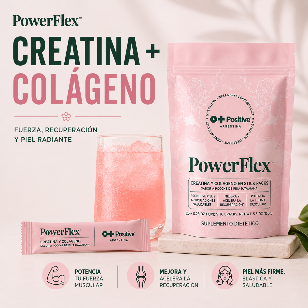 PowerFlex O Positive - Creatina & Colágeno