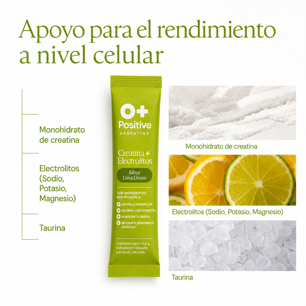 Mix Creatina + Electrolitos O Positive