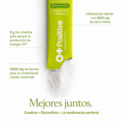 Mix Creatina + Electrolitos O Positive
