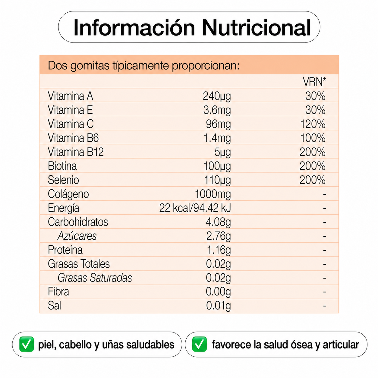 Gomitas de colágeno | O-Positive