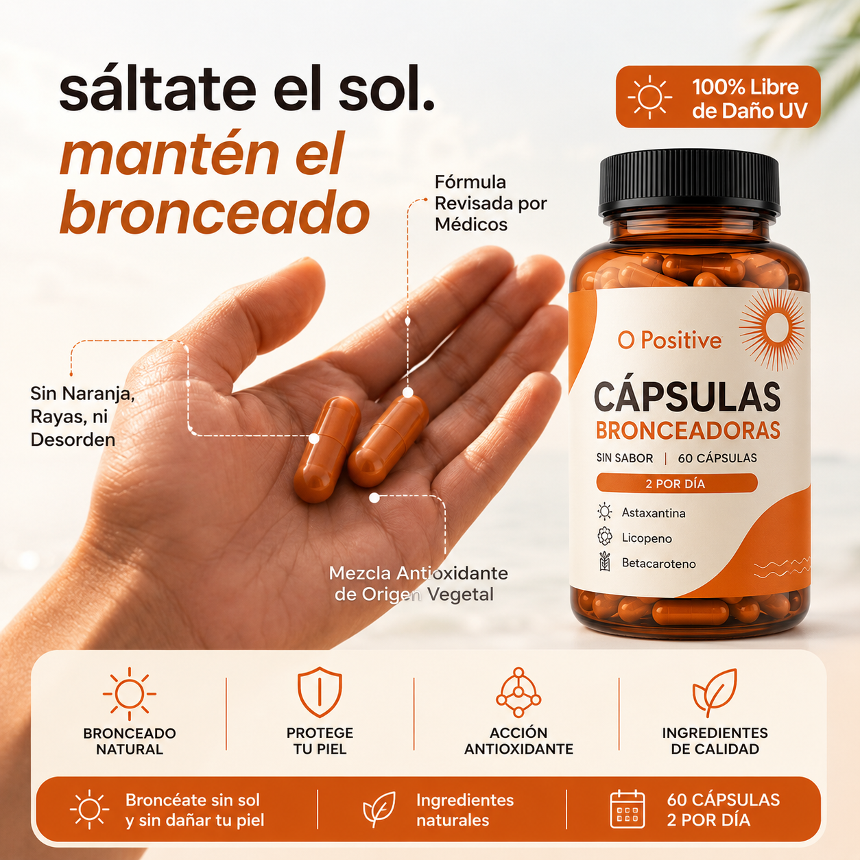 Capsulas Bronceadoras O Positive