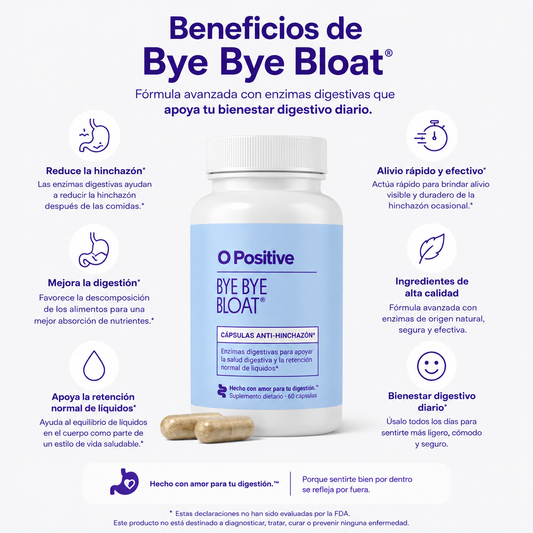Bye Bye Bloat O Positive - Dile adiós a la hinchazón