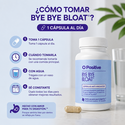 Bye Bye Bloat O Positive - Dile adiós a la hinchazón