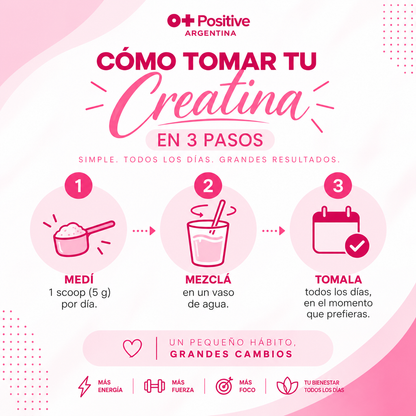 Creatina para Mujeres O Positive — Todo lo que necesitás en un vaso