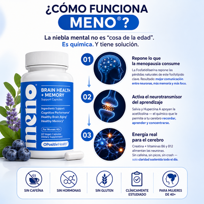 MENO | Cápsulas para Claridad Mental y Memoria