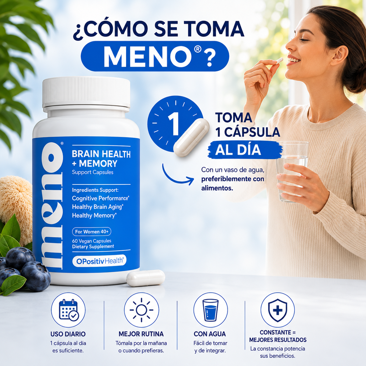MENO | Cápsulas para Claridad Mental y Memoria
