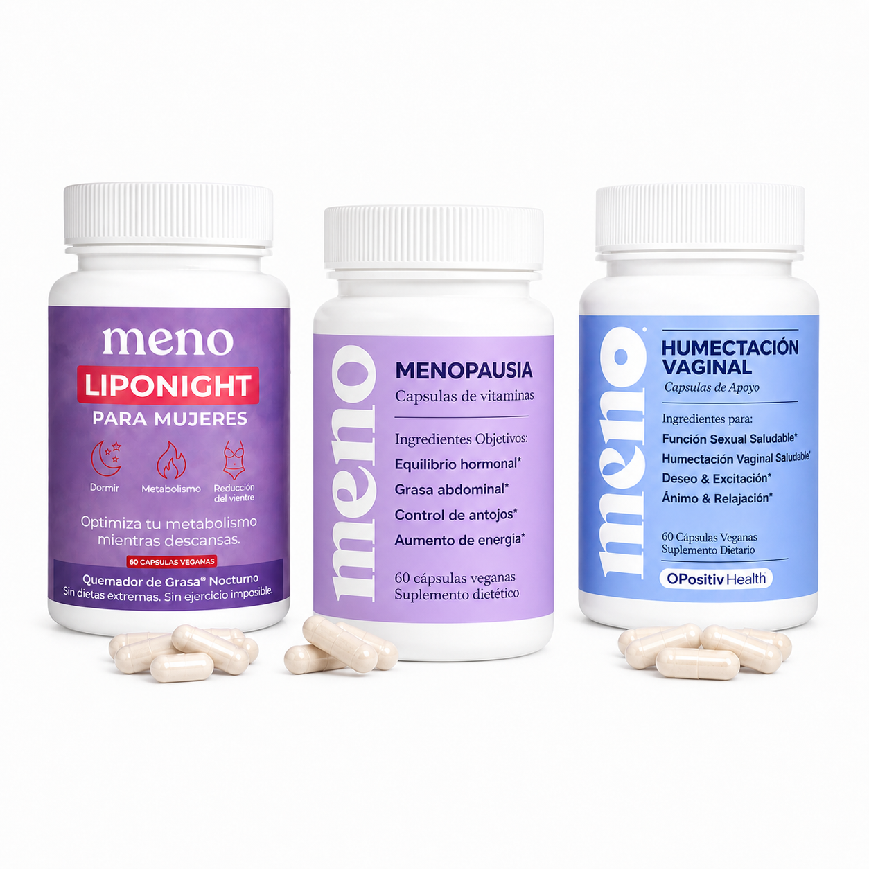 Pack Transformación Completa l MENO (cápsulas) + Liponight + Moisture