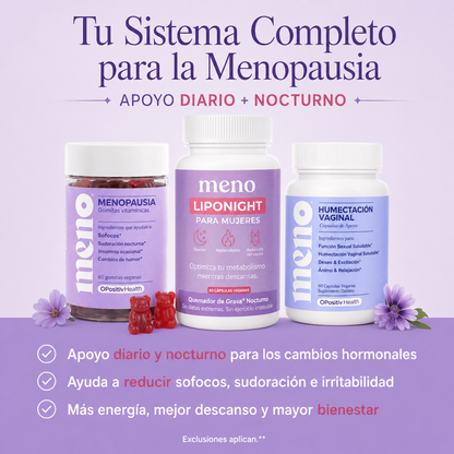 Pack Transformación Completa l MENO (gummies) + Liponight + Moisture