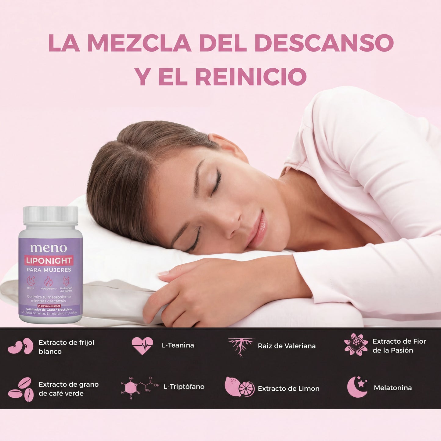 MENO® Liponight | Cápsulas quemadoras nocturnas para la menopausia