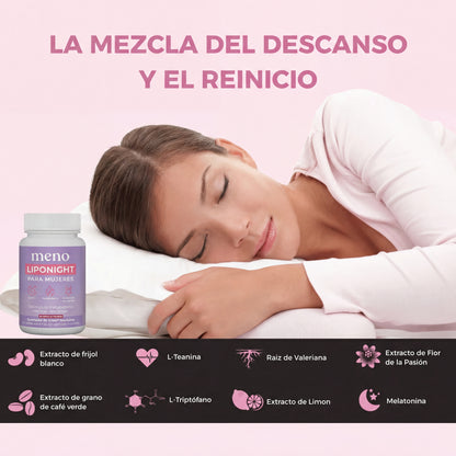 MENO® Liponight | Cápsulas quemadoras nocturnas para la menopausia