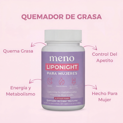 MENO® Liponight | Cápsulas quemadoras nocturnas para la menopausia