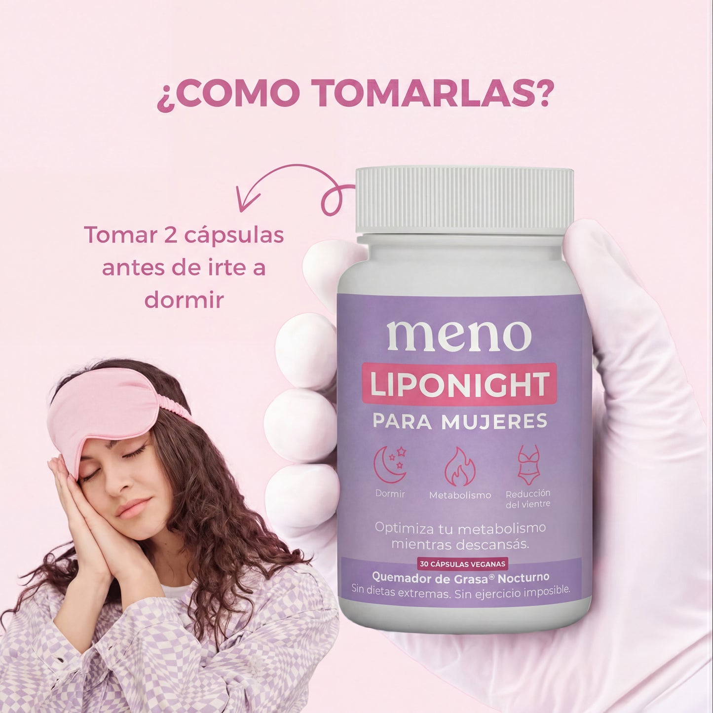 MENO® Liponight | Cápsulas quemadoras nocturnas para la menopausia